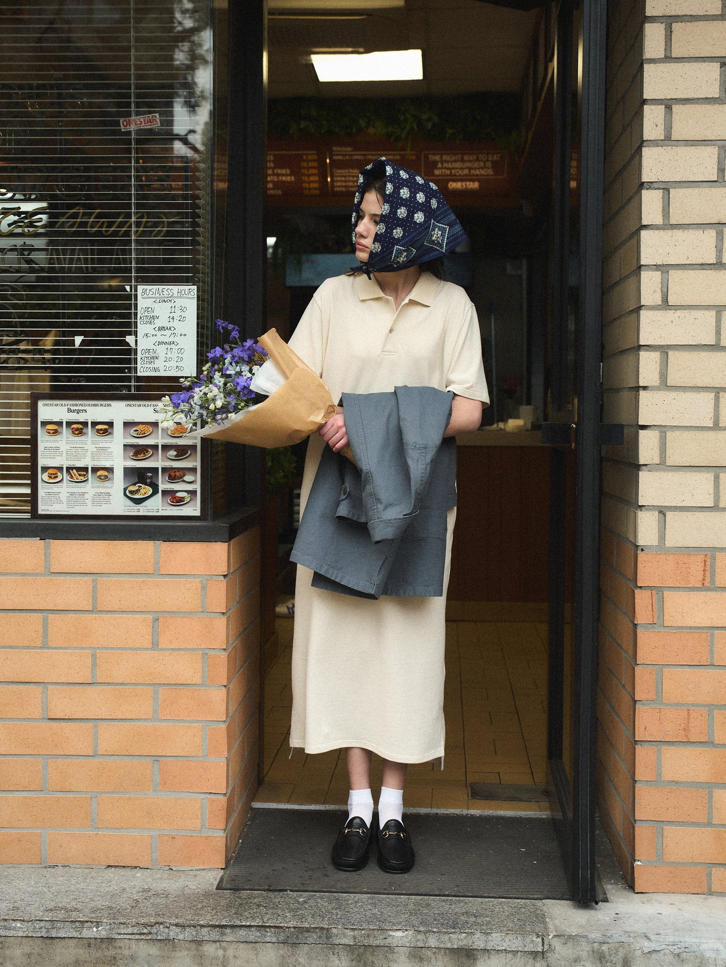 (-30%) COURT PIQUE COTTON DRESS [ Soft Cream ]