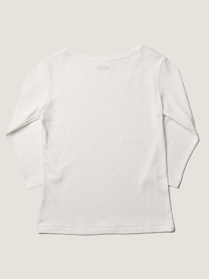 SOFTNESS 3/4 SLEEVE TEE [ White ]  - 2nd Restock