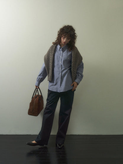 (-20%) CREAM TEA CABLE CARDIGAN [ Ash ]