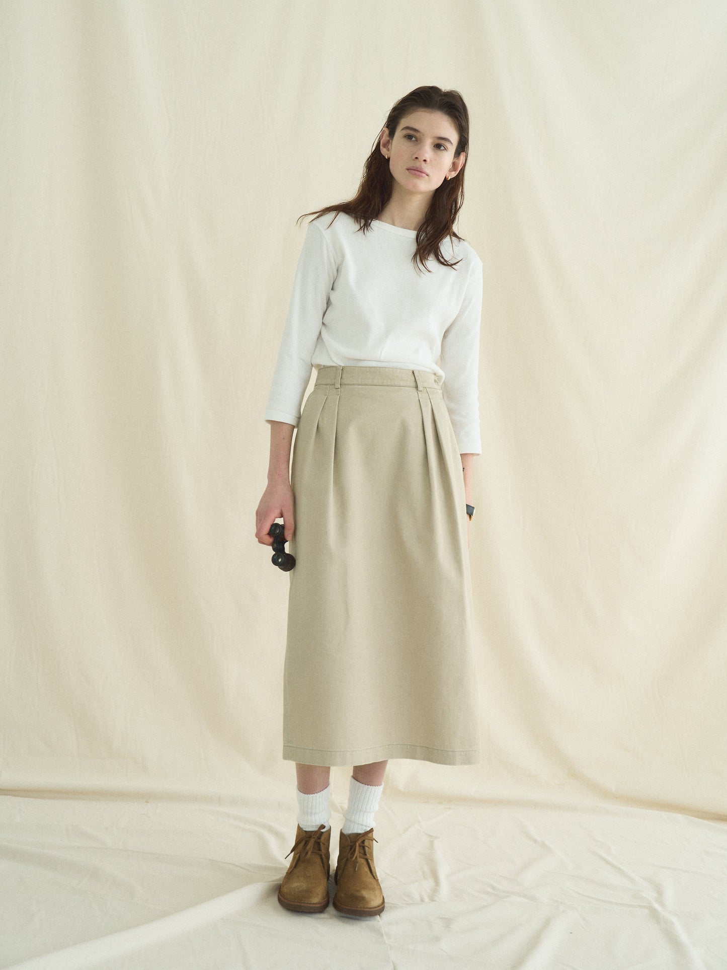 SOFTNESS 3/4 SLEEVE TEE [ White ]  - 2nd Restock