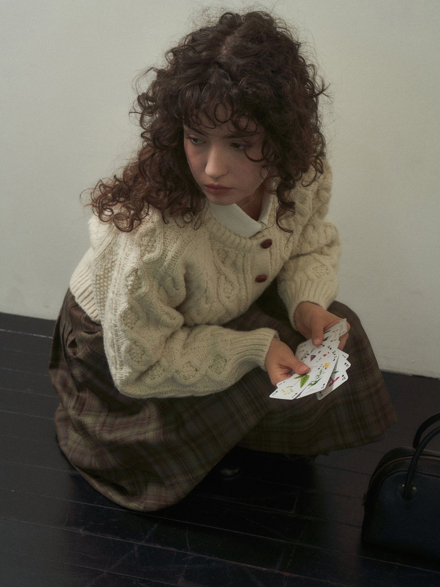 (-20%) CREAM TEA CABLE CARDIGAN [ Cream ]