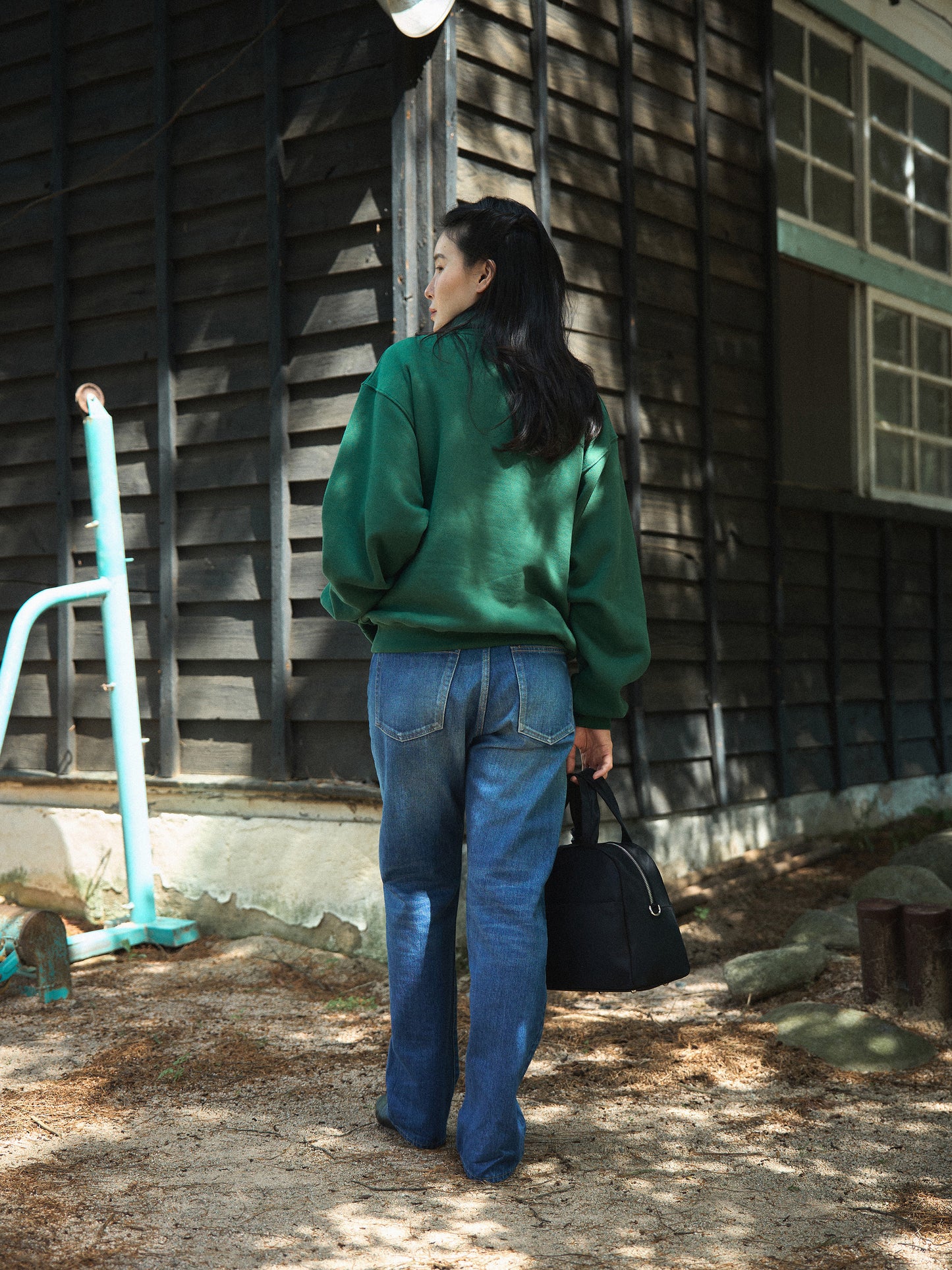 SHAWL COLLAR SWEATSHIRT [ British Green ]