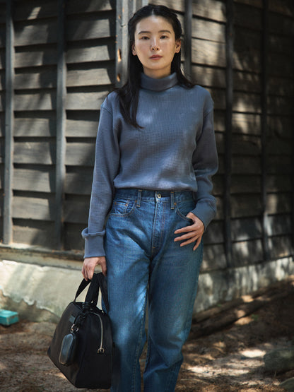 SALLY'S WAFFLE TURTLE TEE [ Smoke Blue ] New Season