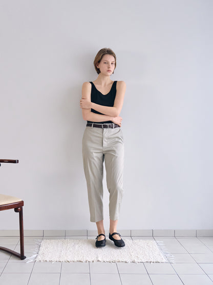 PATRICIA ANKLE PANTS [ Oyster Beige ]