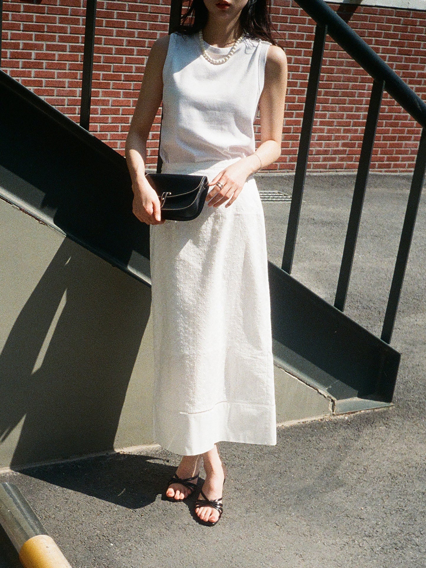 (-30%) AIÒLA LONG SKIRT [ Pure White ]