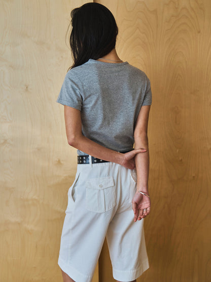 ALWAYS CREW NECK T-SHIRT [ Melange Gray ]
