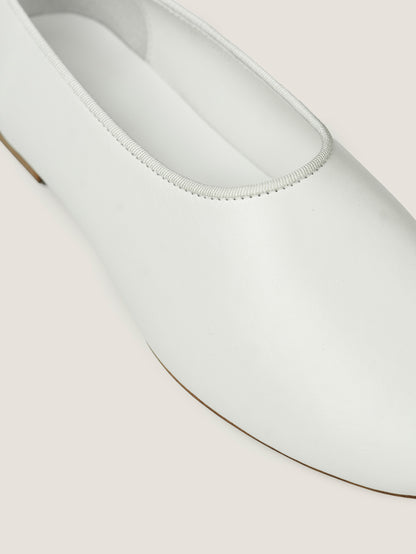 GRACE OPERA FLATS [ Clean White ] Italian Leather