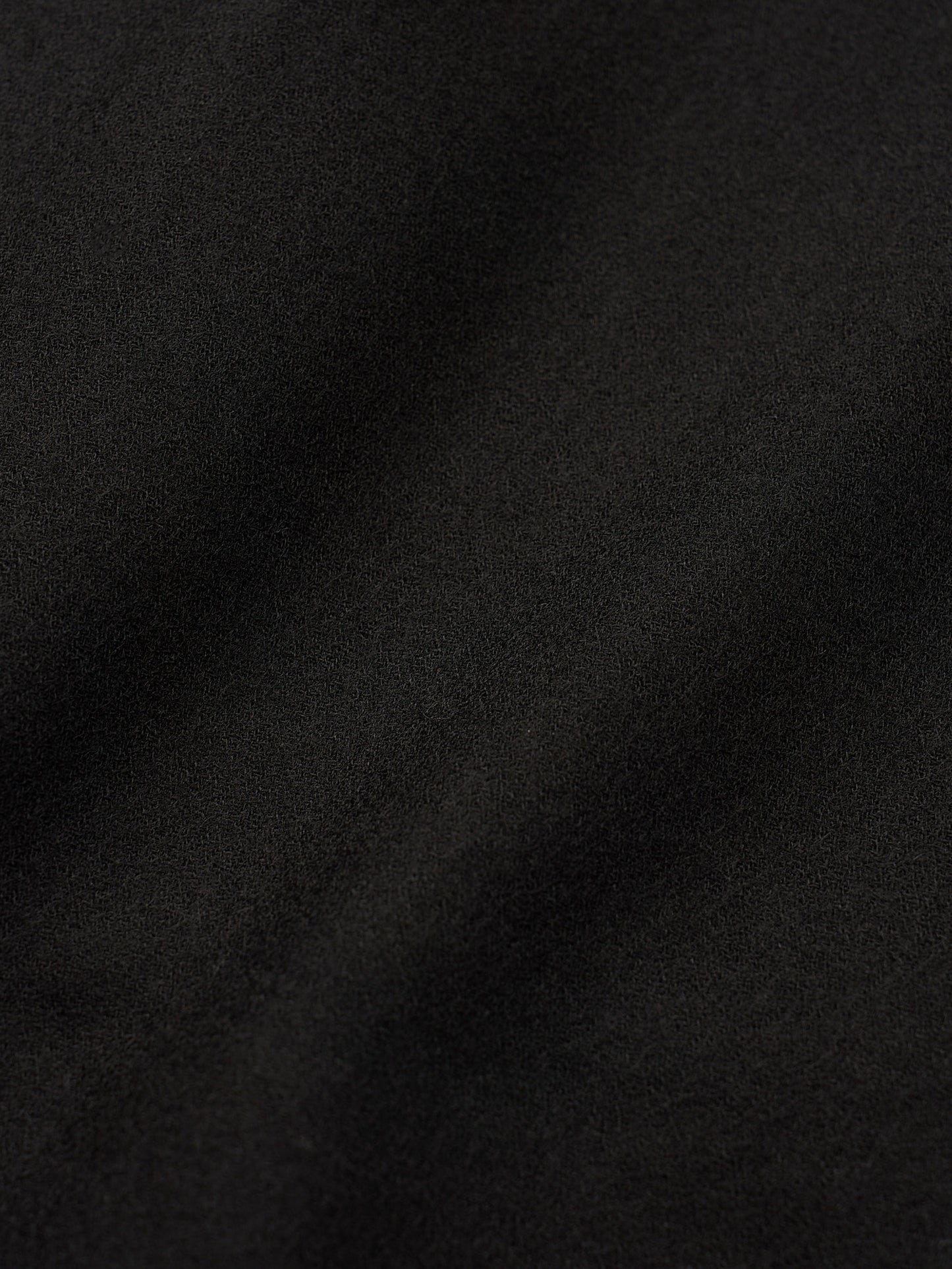 SIDE BUTTON WOOL CRAPE SKIRT [ Classic Black ]