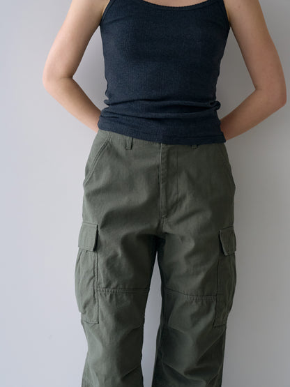 EASE WASHED CARGO PANTS [ Washed Khaki ]