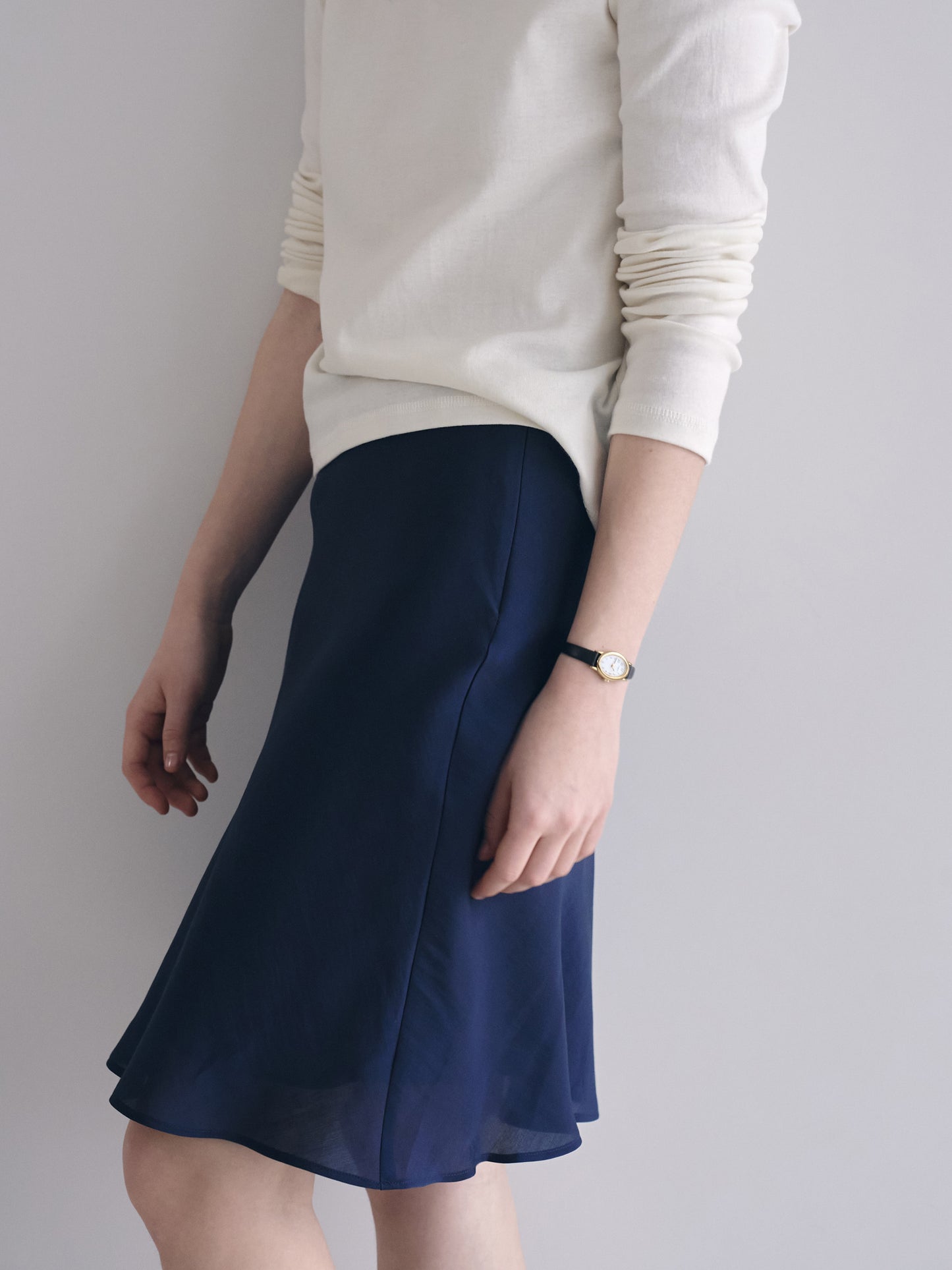 CHARDONNAY MIDI SKIRT [ Navy ]