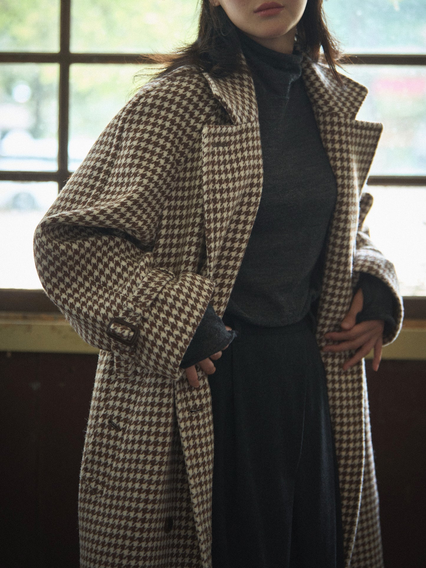 SHELBY COAT [ Brown Houndstooth Check Tweed ] 2nd pre-order