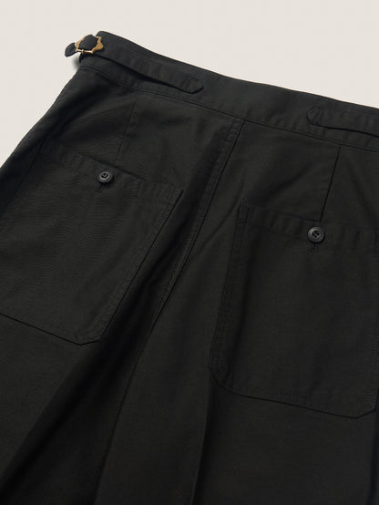 50's ITALIAN ARMY CHINO PANTS [ Rich Black ]