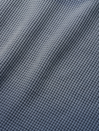 WAFFLE CREWNECK SWEATSHIRTS [ Blue ]