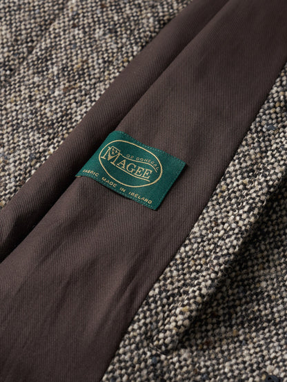 CHABROL COAT [ Salt & Pepper Black Tweed ]
