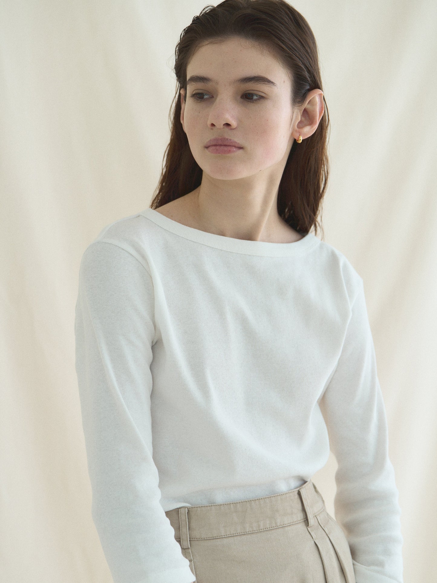 SOFTNESS 3/4 SLEEVE TEE [ White ]  - 2nd Restock