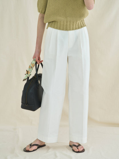 REFINED CLASSIC CHINO PANTS [ Cotton White ]