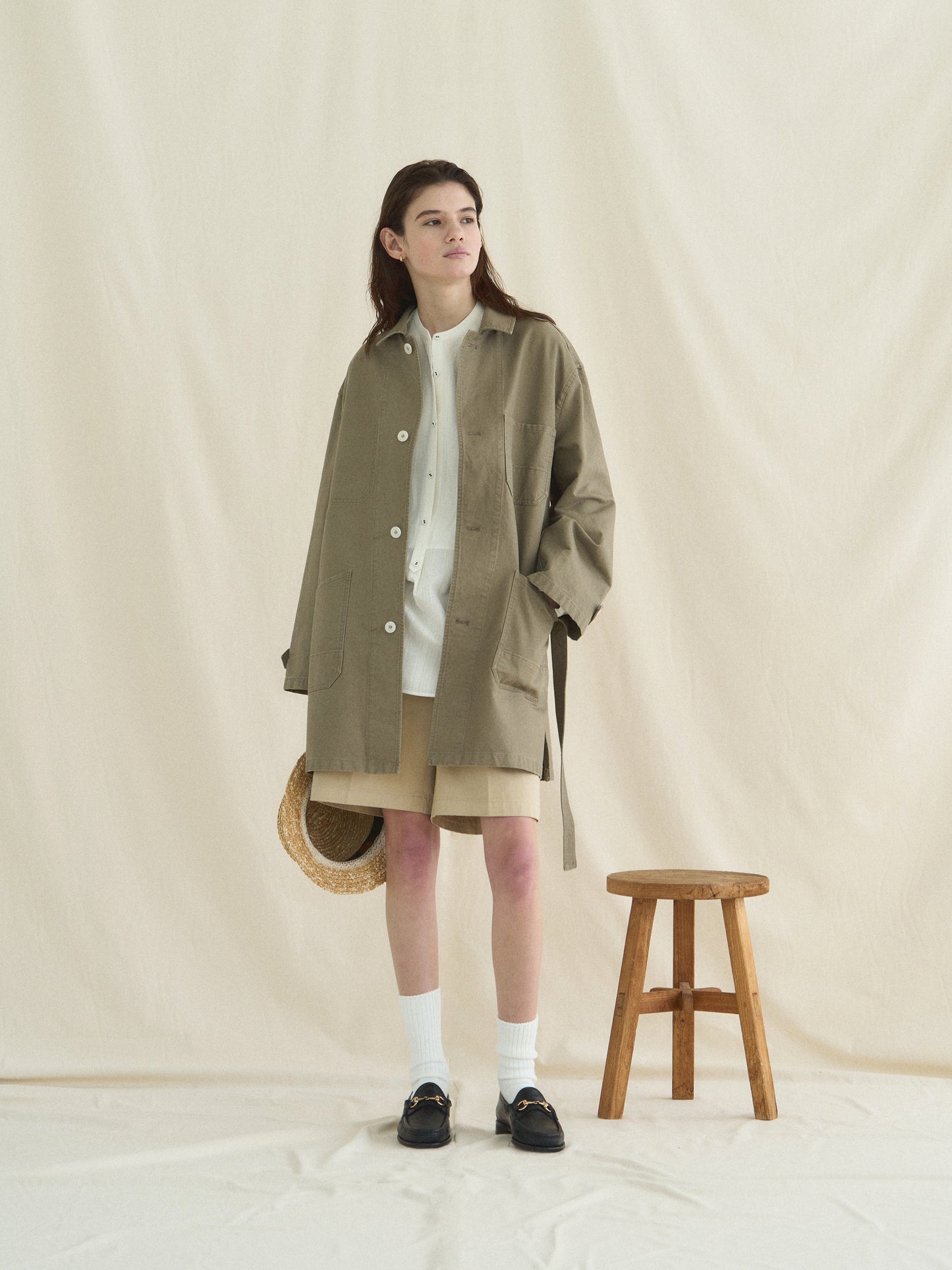 (-30%) ATELIER LONG JACKET [ Dessert Beige ]