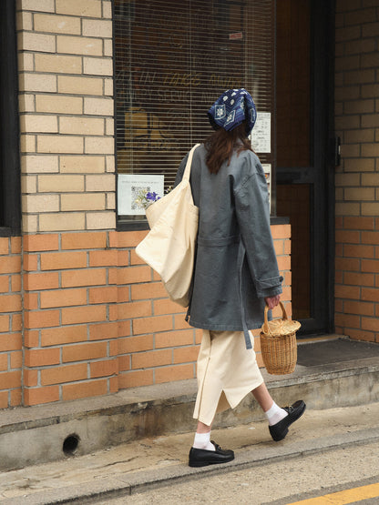 (-30%) ATELIER LONG JACKET [ Smokey Blue ]