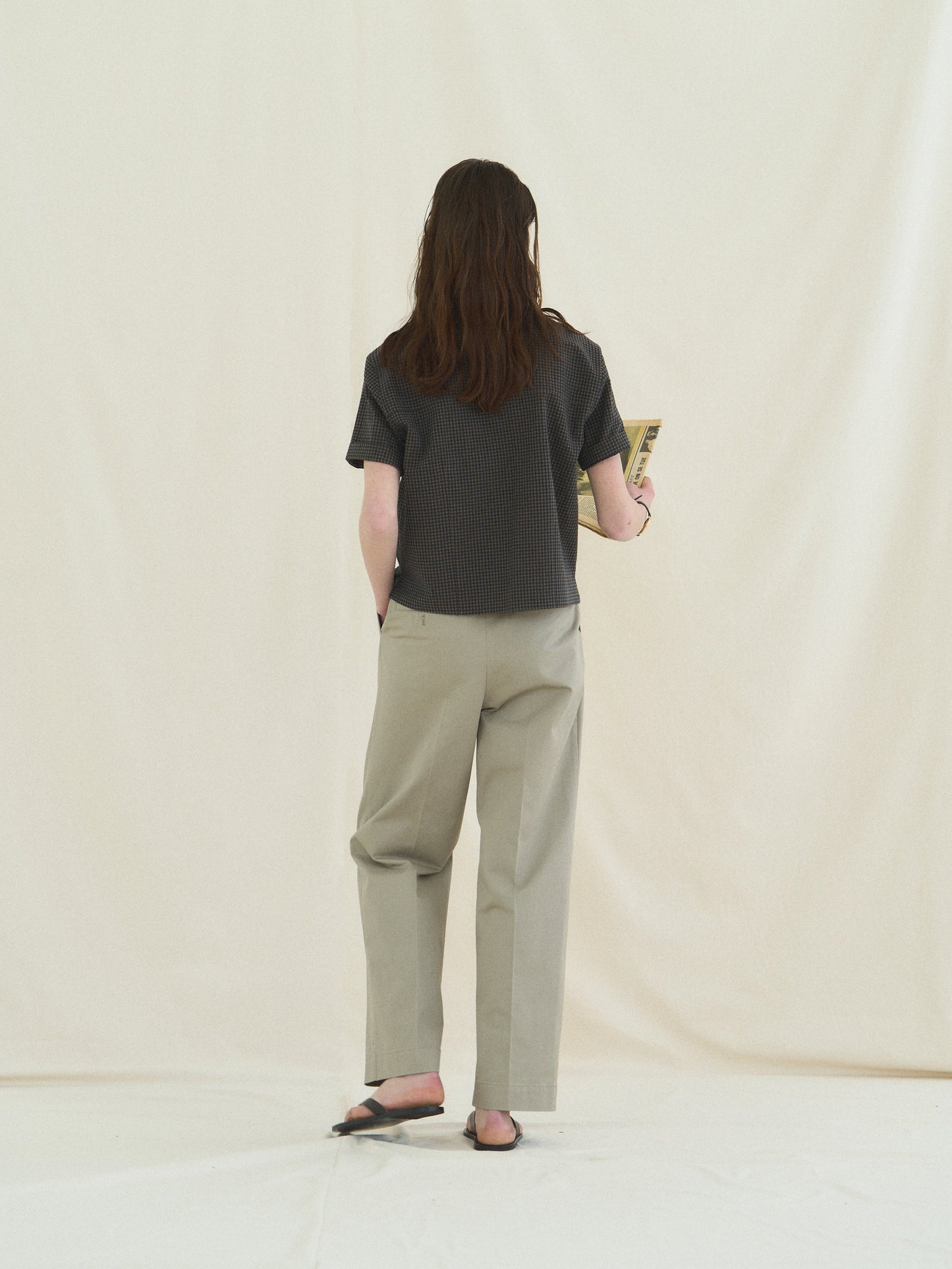 (-30%) ARIZONA CHECK SHIRT [ Olive Navy ] Organic Cotton