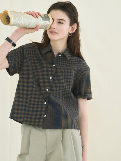 (-30%) ARIZONA CHECK SHIRT [ Olive Navy ] Organic Cotton