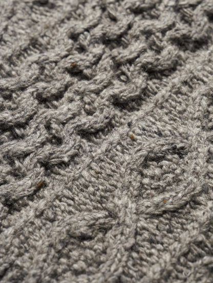 (-20%) CREAM TEA CABLE CARDIGAN [ Ash ]