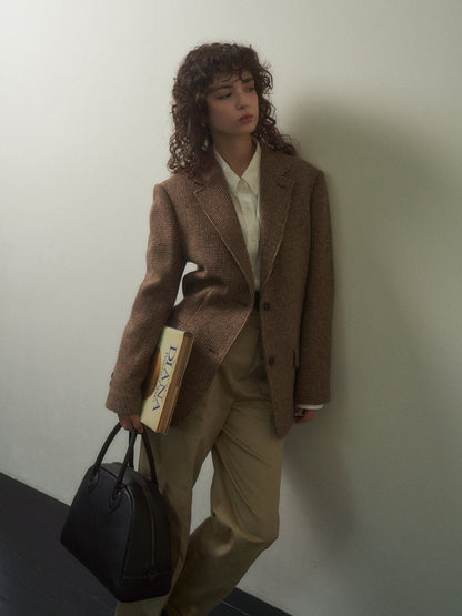 (-20%) DIANA TWEED BLAZER [ Country Check ]
