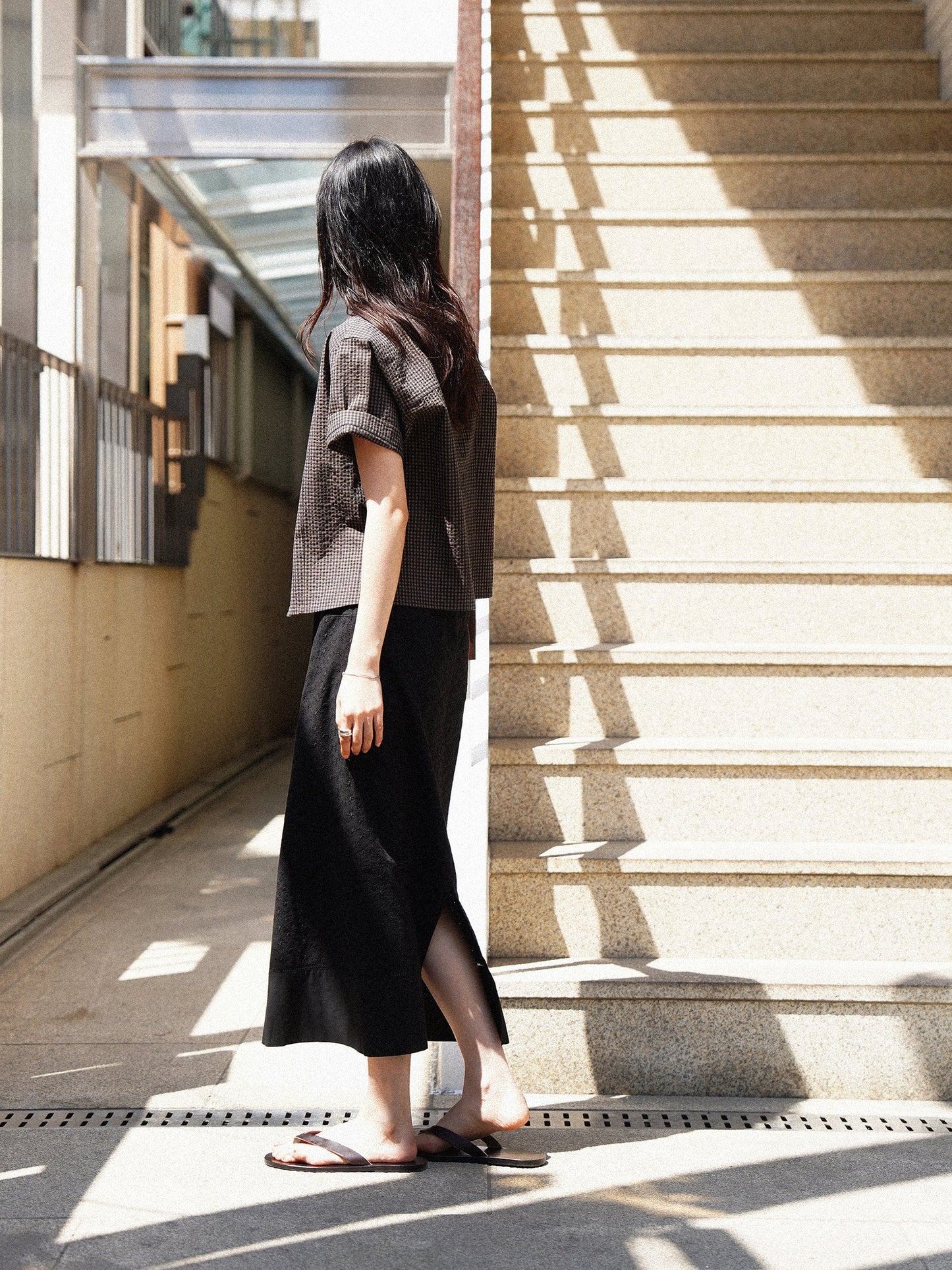 (-30%) AIÒLA LONG SKIRT [ Black ]