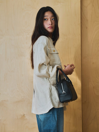CAROLINE SILK LINEN JACKET [ Natural ]