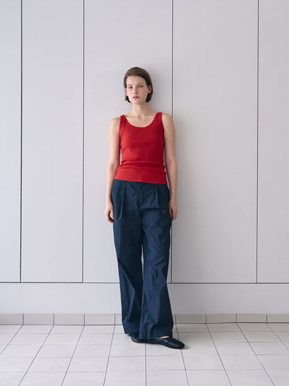ROSA EASY COTTON PANTS [ Deep Navy ]