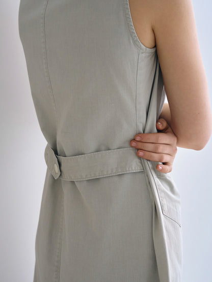 IRIS CHORE DRESS [ Greige ]