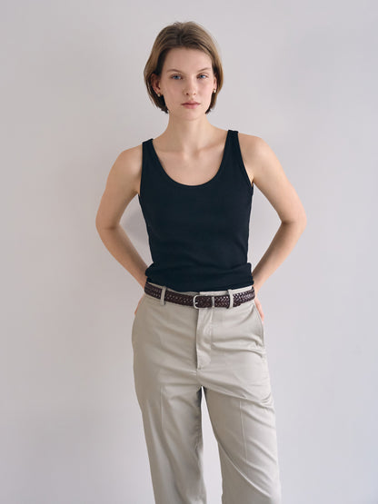 PATRICIA ANKLE PANTS [ Oyster Beige ]