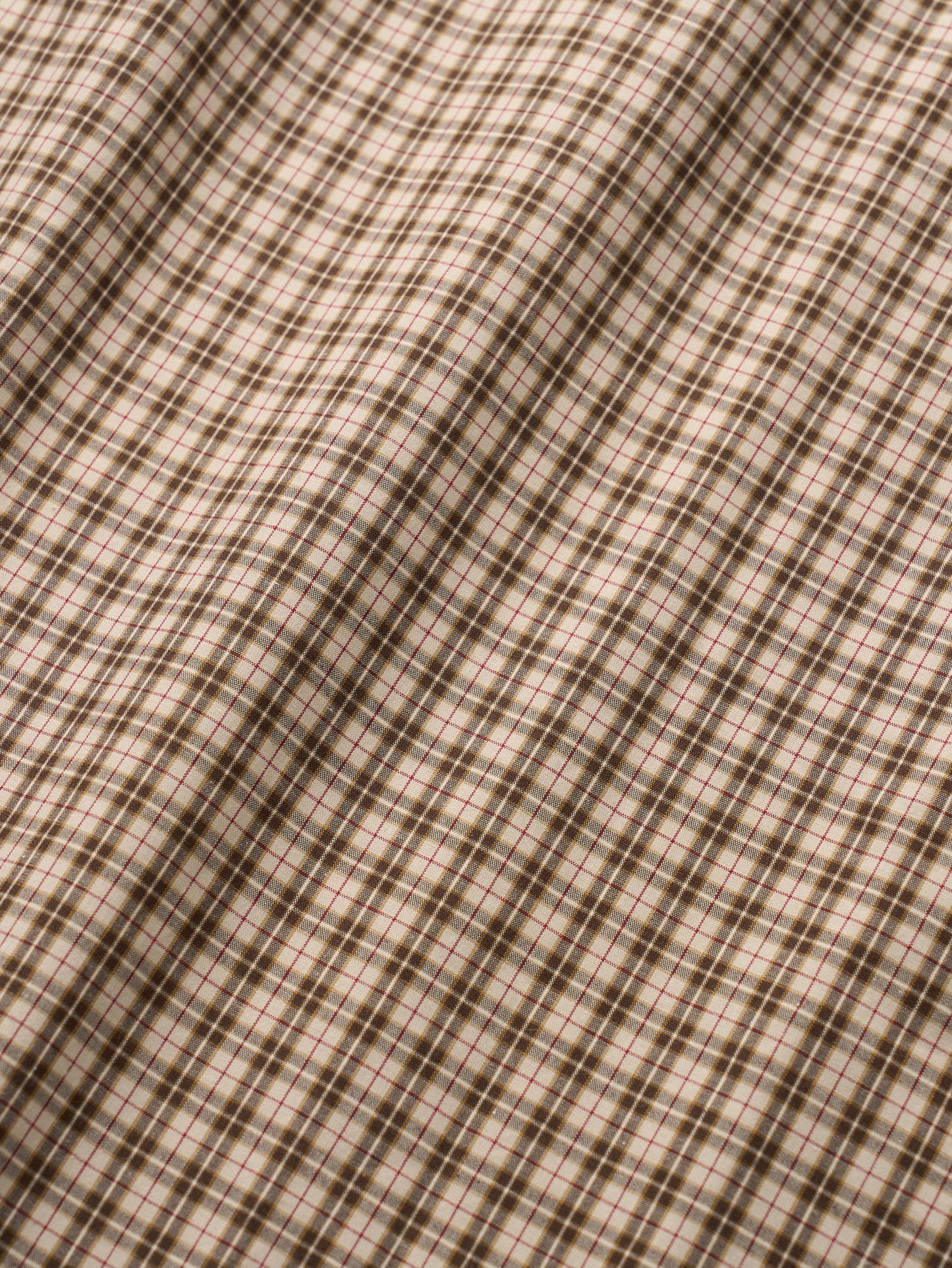 2 POCKET BUTTON DOWN SHIRT [ Beige Tartan ]