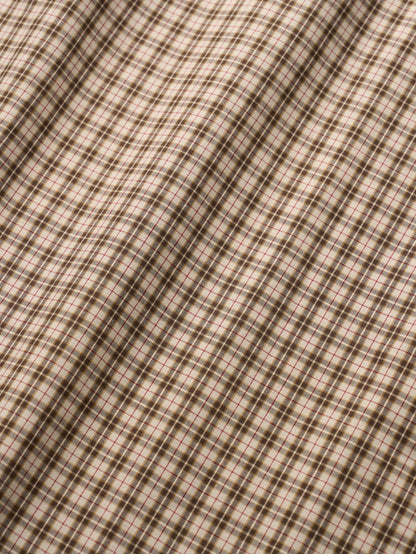 2 POCKET BUTTON DOWN SHIRT [ Beige Tartan ]