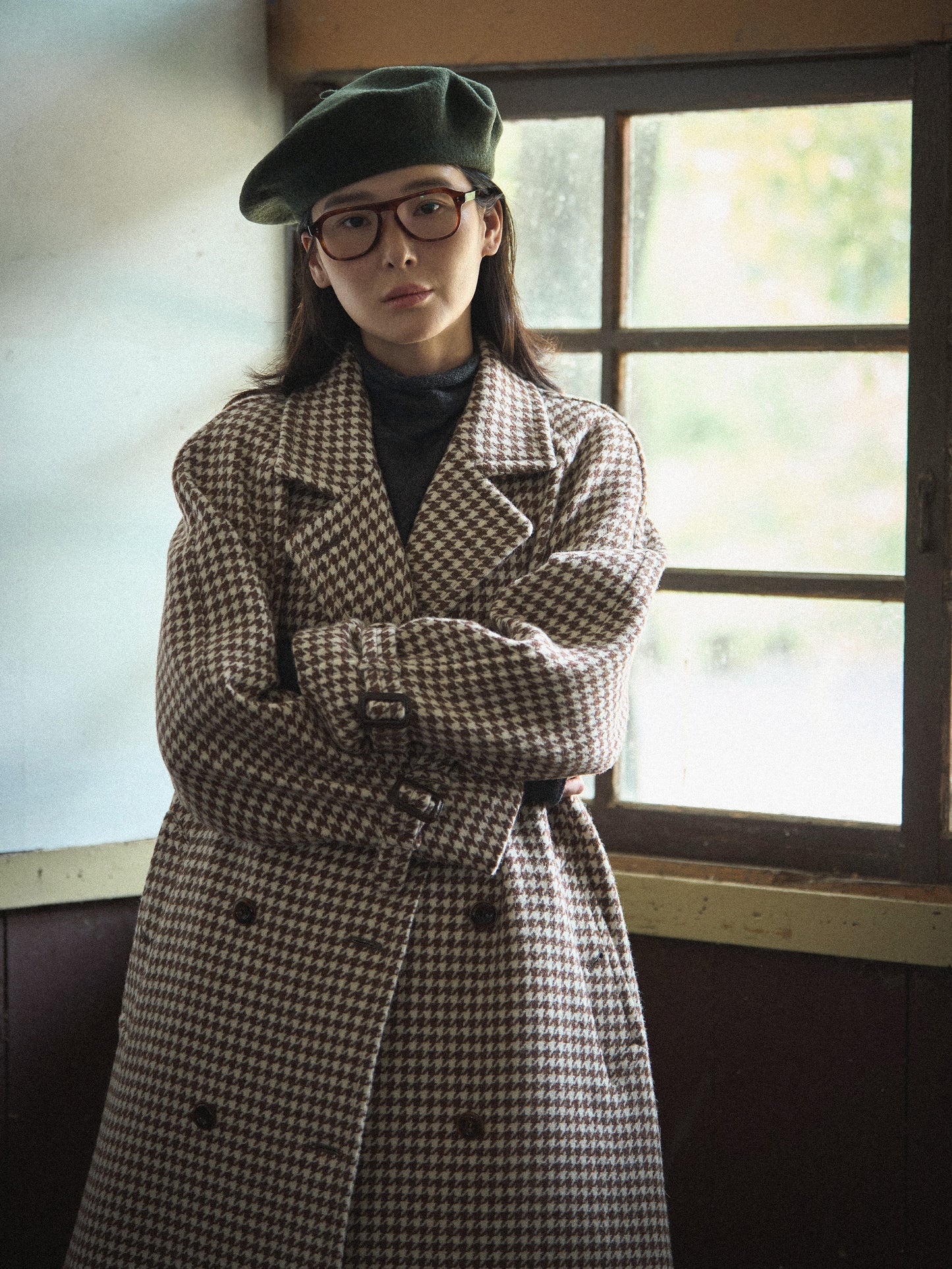 SHELBY COAT [ Brown Houndstooth Check Tweed ] 2nd pre-order