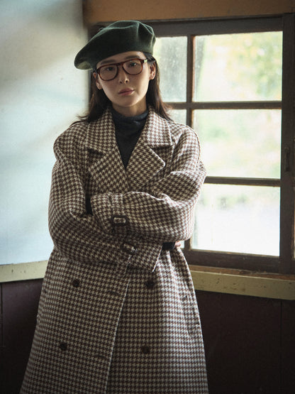 SHELBY COAT [ Brown Houndstooth Check Tweed ] 2nd pre-order