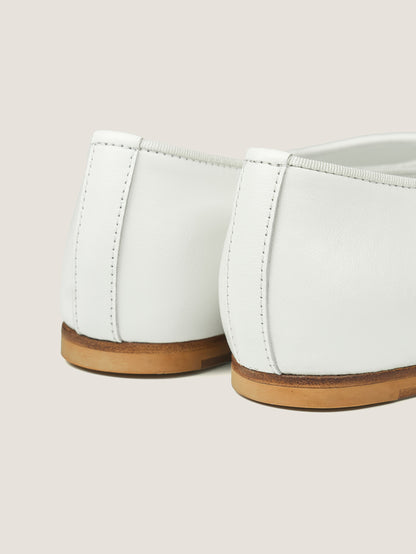 GRACE OPERA FLATS [ Clean White ] Italian Leather