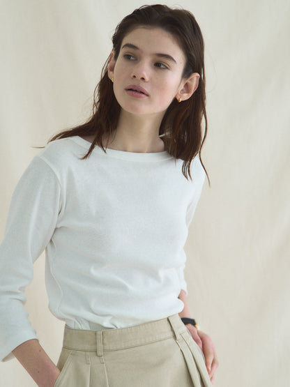 SOFTNESS 3/4 SLEEVE TEE [ White ]  - 2nd Restock