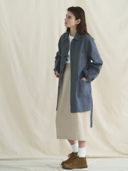 (-30%) ATELIER LONG JACKET [ Smokey Blue ]