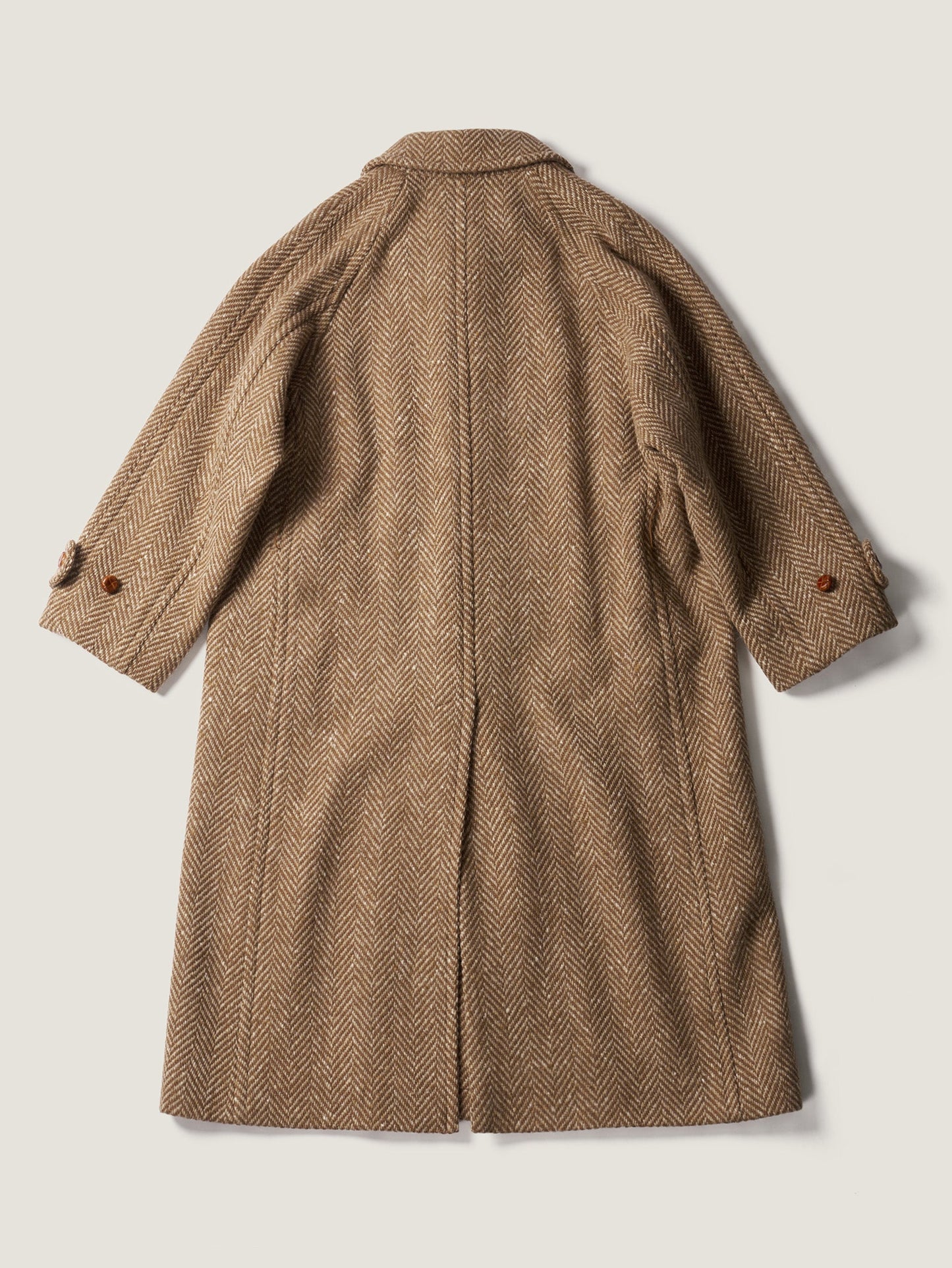 CHABROL COAT [ Brown & Oat Herringbone ]