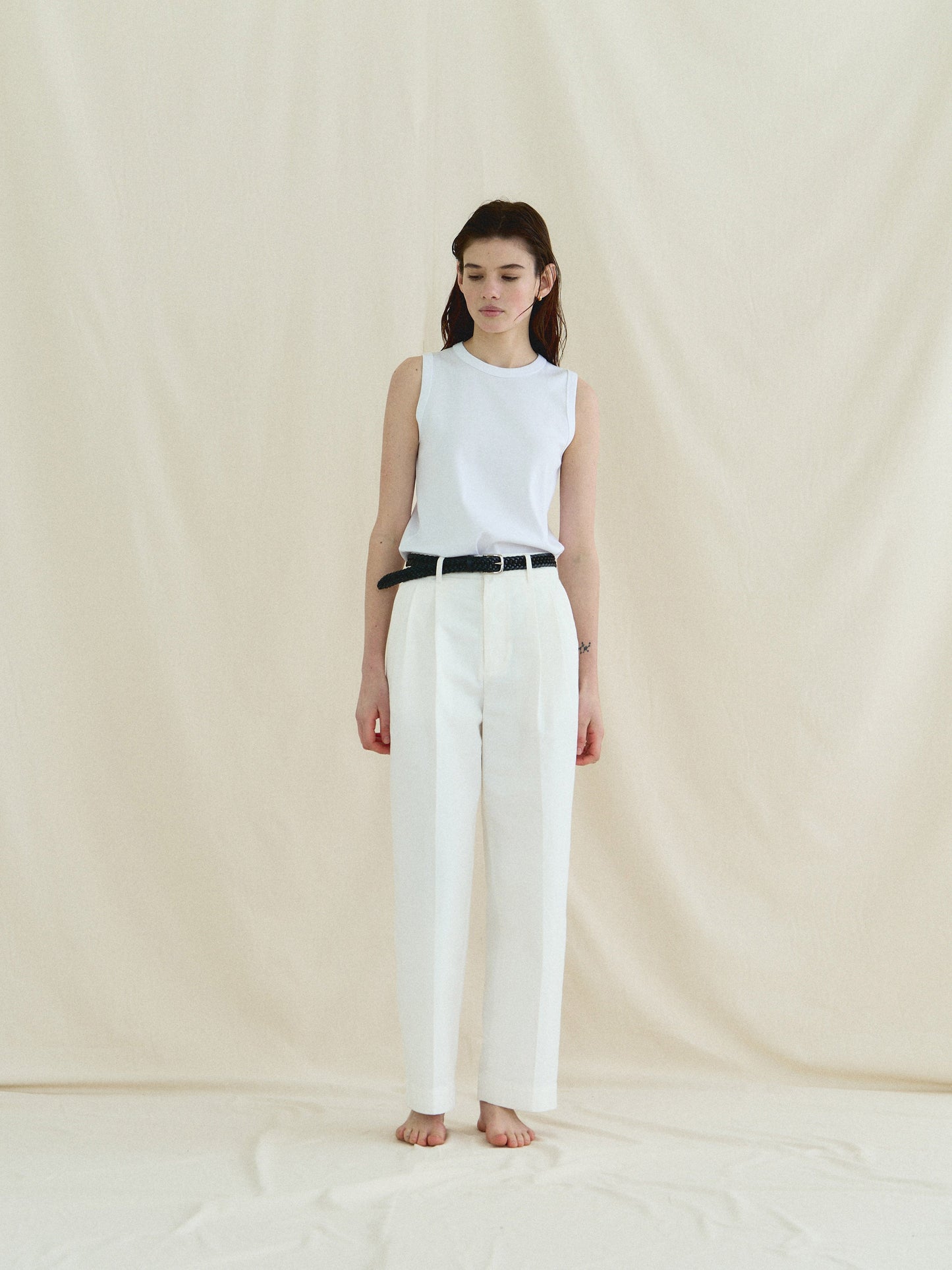 MICHELLE COTTON SLEEVELESS [ White ]