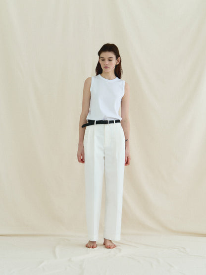 MICHELLE COTTON SLEEVELESS [ White ]