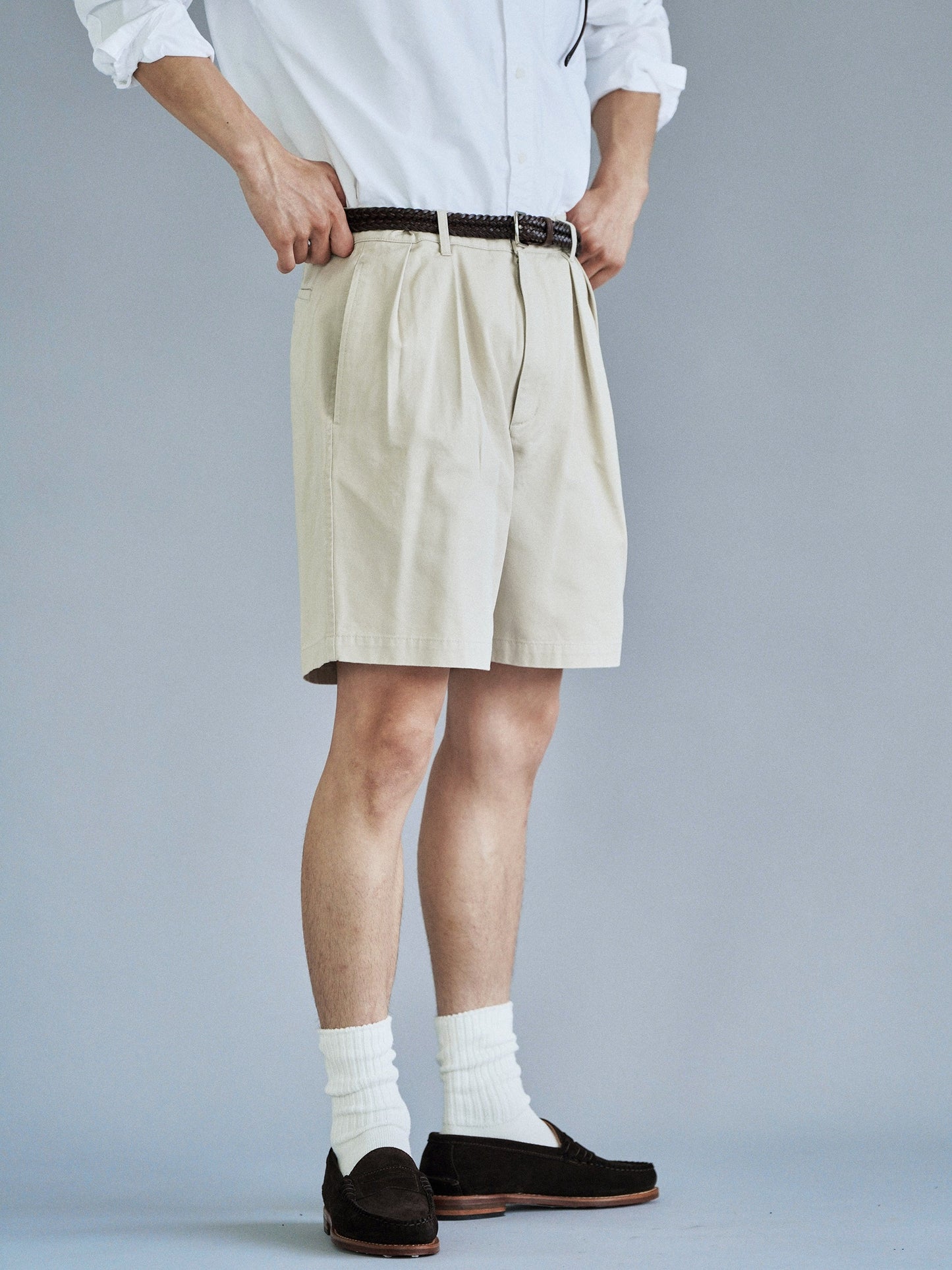EASY FIT SHORTS [ Light Beige ]