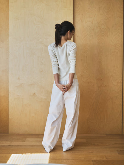 SMOOTH SCOOP NECK TOP [ Natural ]
