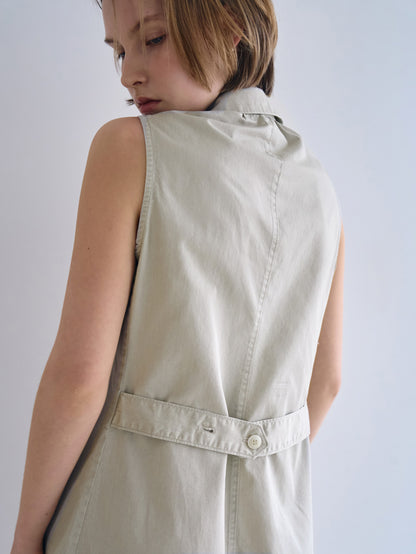 IRIS CHORE DRESS [ Greige ]