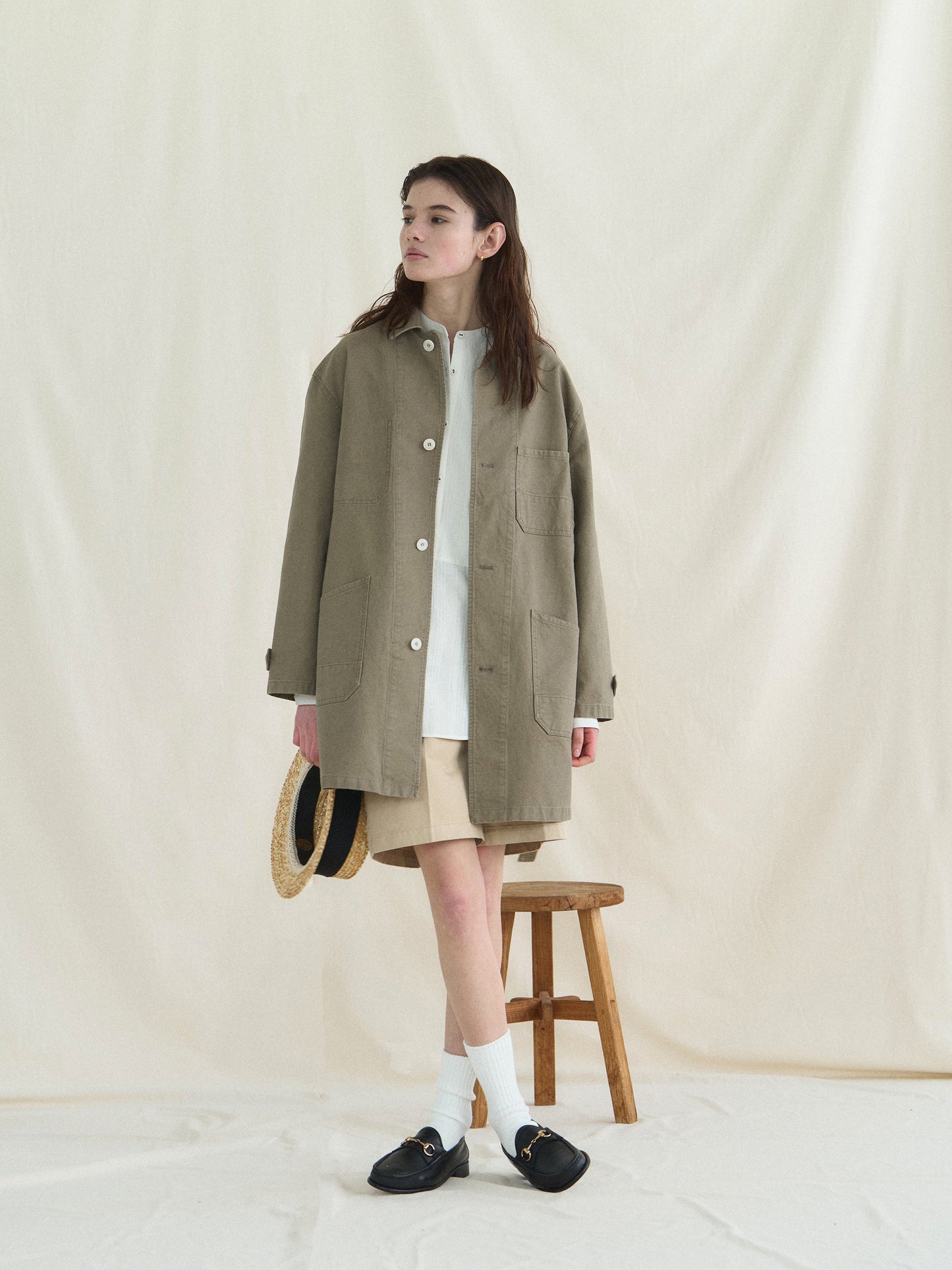 (-30%) ATELIER LONG JACKET [ Dessert Beige ]