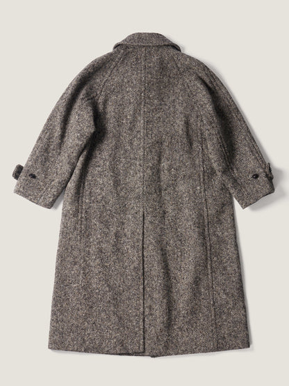 CHABROL COAT [ Salt & Pepper Black Tweed ]