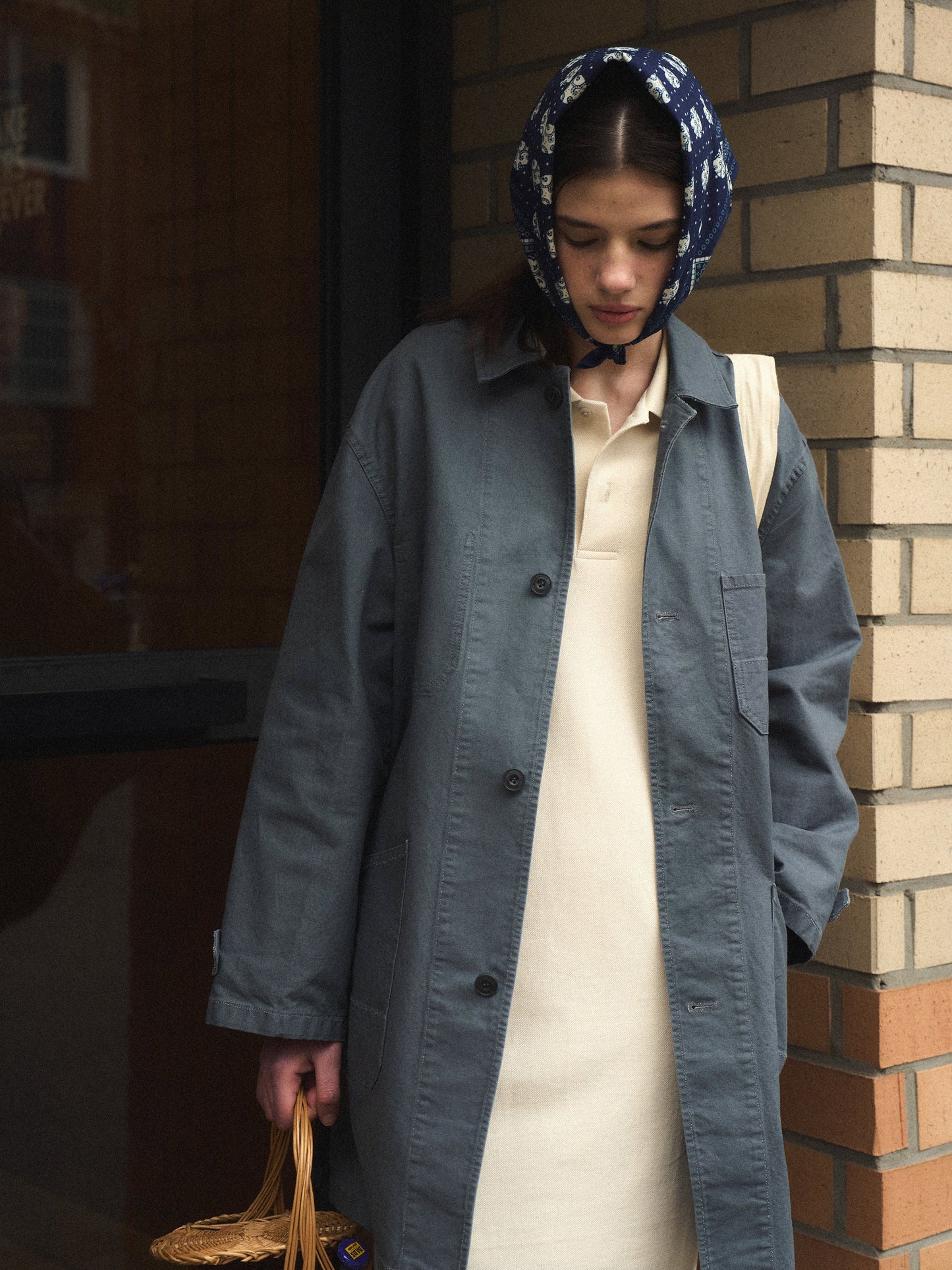 (-30%) COURT PIQUE COTTON DRESS [ Soft Cream ]