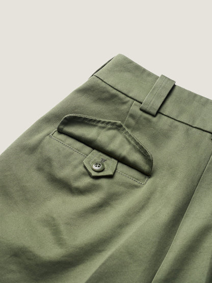 50's AMERICAN CHINO SHORTS [ Military Khaki ]