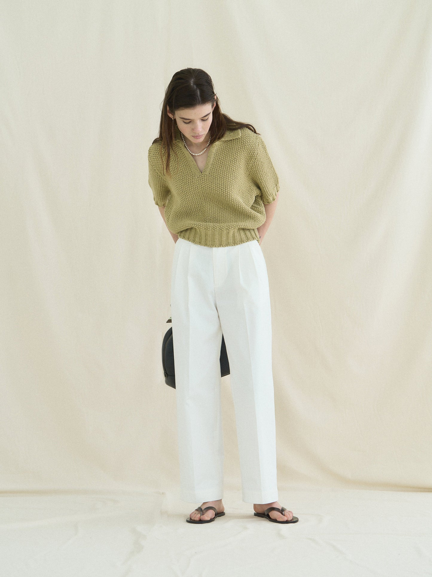 REFINED CLASSIC CHINO PANTS [ Cotton White ]