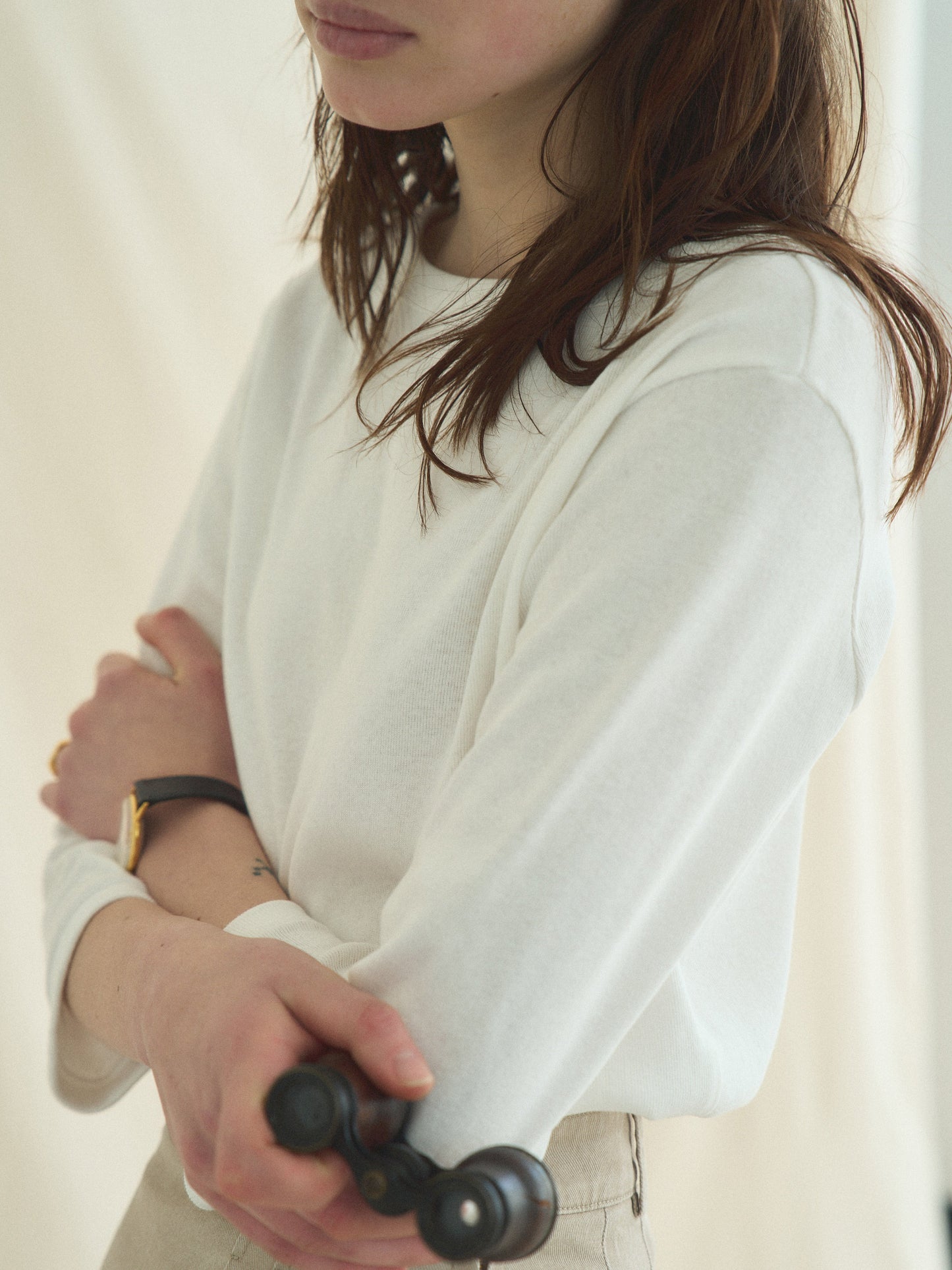 SOFTNESS 3/4 SLEEVE TEE [ White ]  - 2nd Restock